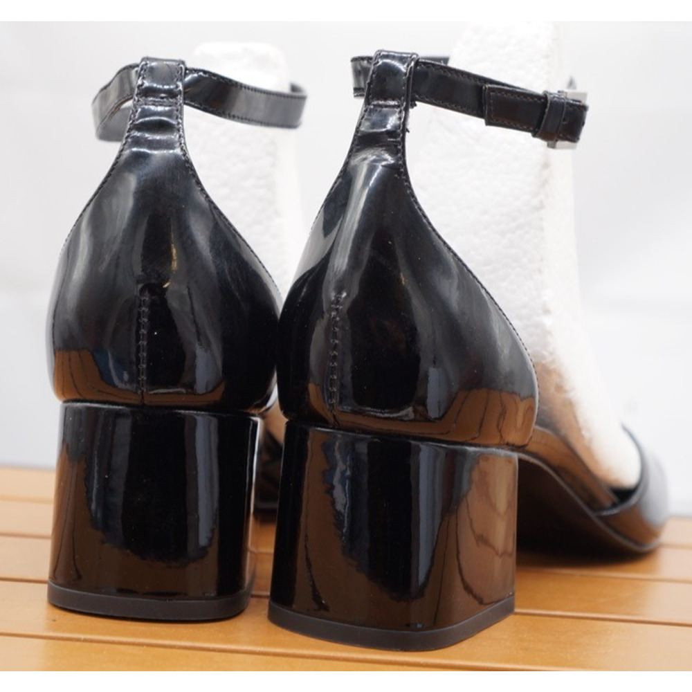 Reformation Mallori Closed Toe Patent Leather Heel Size 10 - Picture 5 of 13